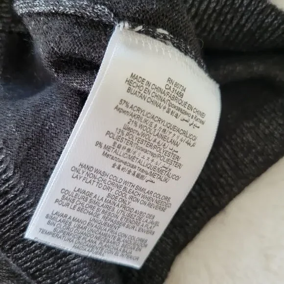 BCBG Generation Sweater Dress Tunic Metallic Gray Womens XS - Picture 9 of 9